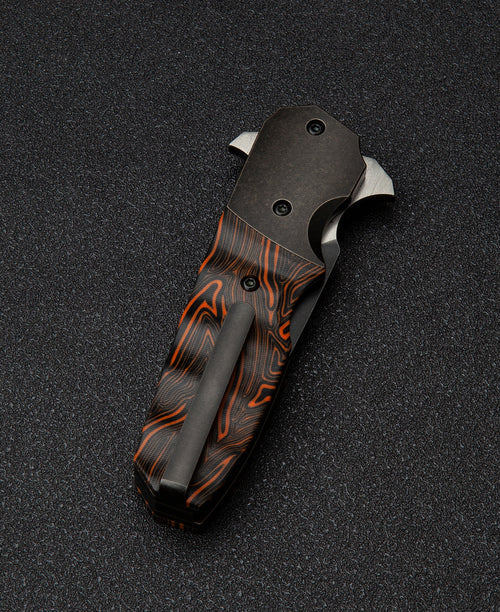 Bestech Freefall BT2007B CPM-S35VN Blade Titanium+Black Orange G10 Handle Liner lock Folding Knife