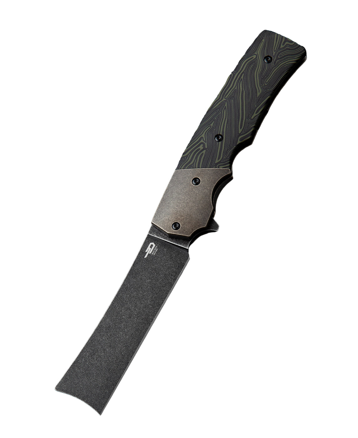 Bestech Spanish Tip Razor BT2101E M390 Blade Titanium+G10 Handle Frame Lock Folding Knife