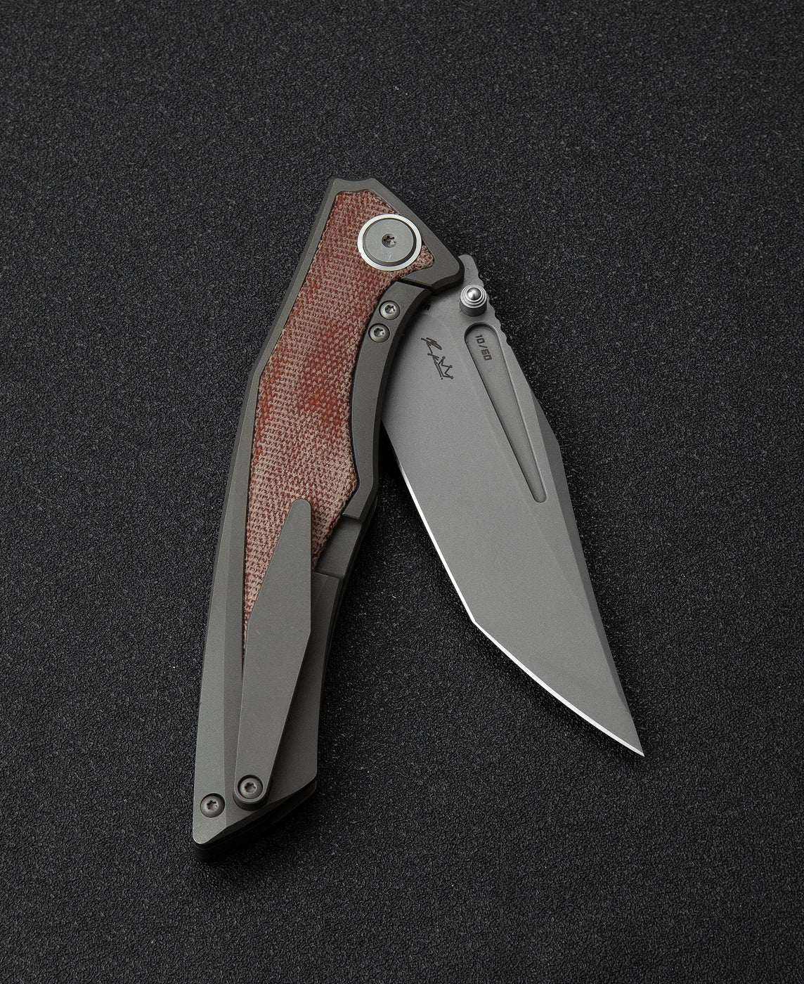 Bestech Togatta BT2102A M390 Blade Titanium+Micarta Inlay Handle Frame Lock Folding Knife