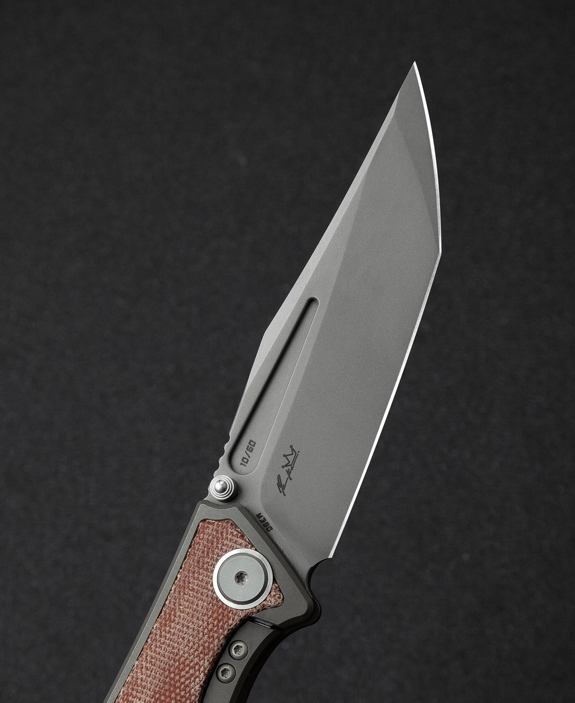 Bestech Togatta BT2102A M390 Blade Titanium+Micarta Inlay Handle Frame Lock Folding Knife