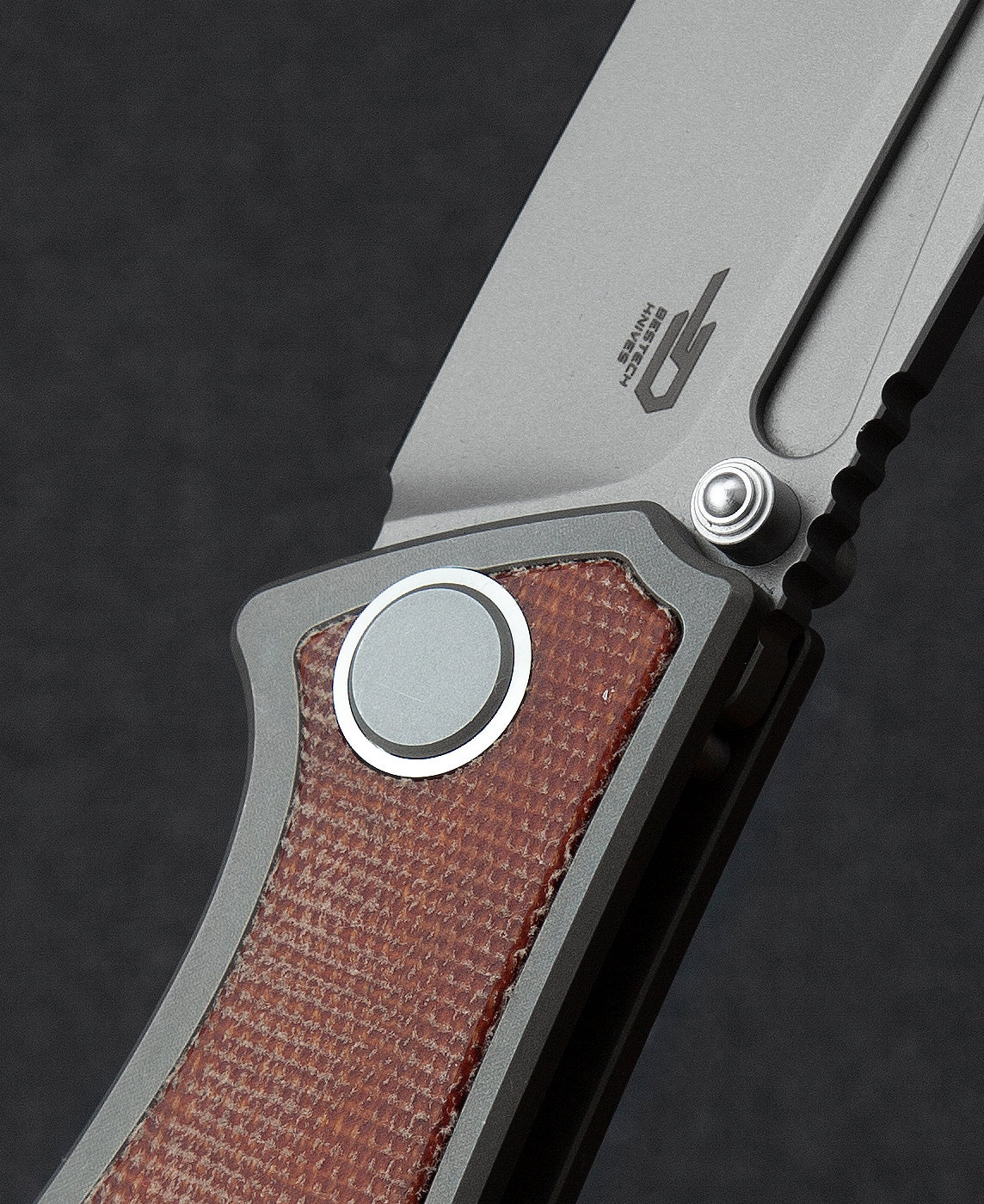 Bestech Togatta BT2102A M390 Blade Titanium+Micarta Inlay Handle Frame Lock Folding Knife