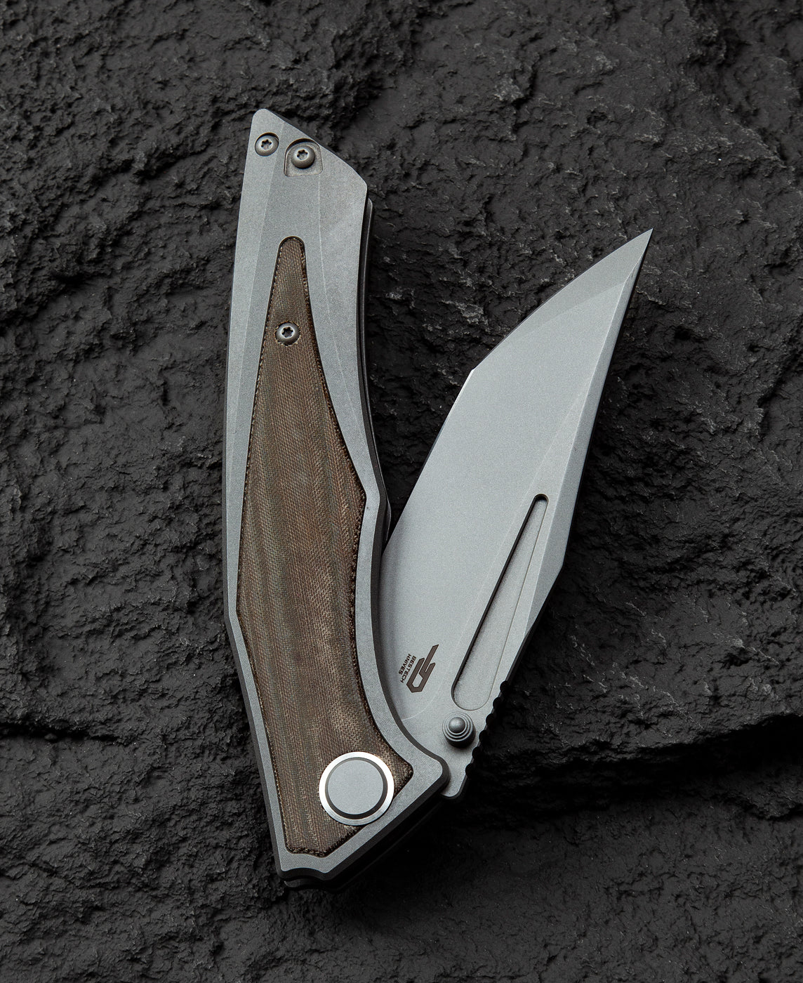Bestech Togatta BT2102D M390 Blade Titanium+Micarta Inlay Handle Frame Lock Folding Knife