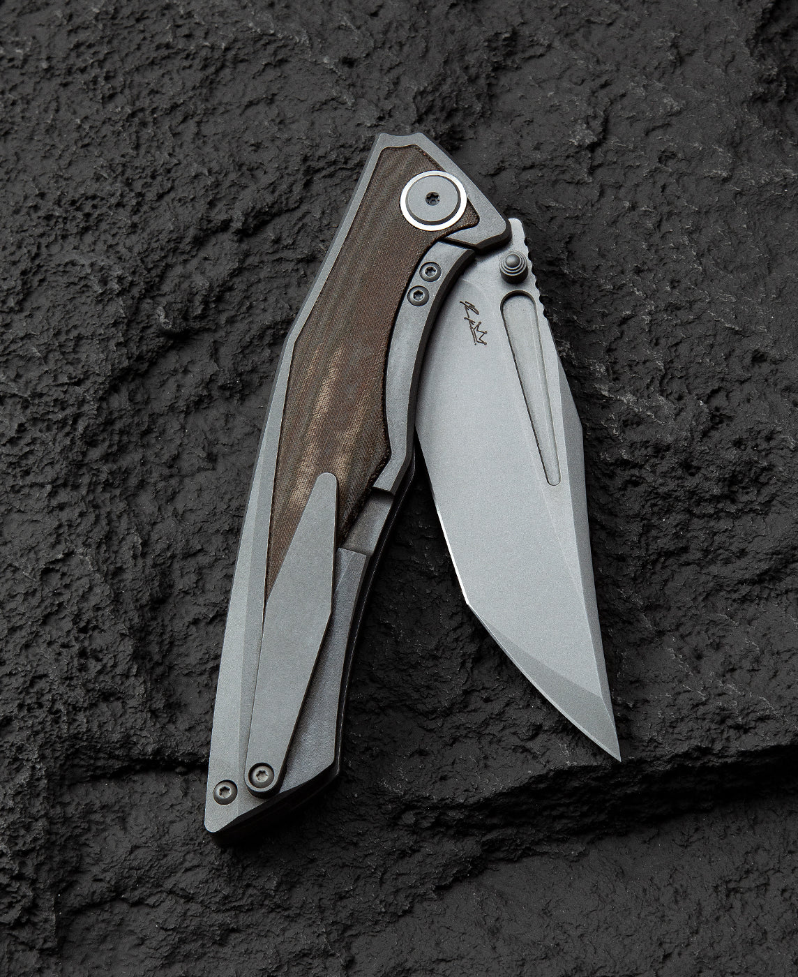 Bestech Togatta BT2102D M390 Blade Titanium+Micarta Inlay Handle Frame Lock Folding Knife