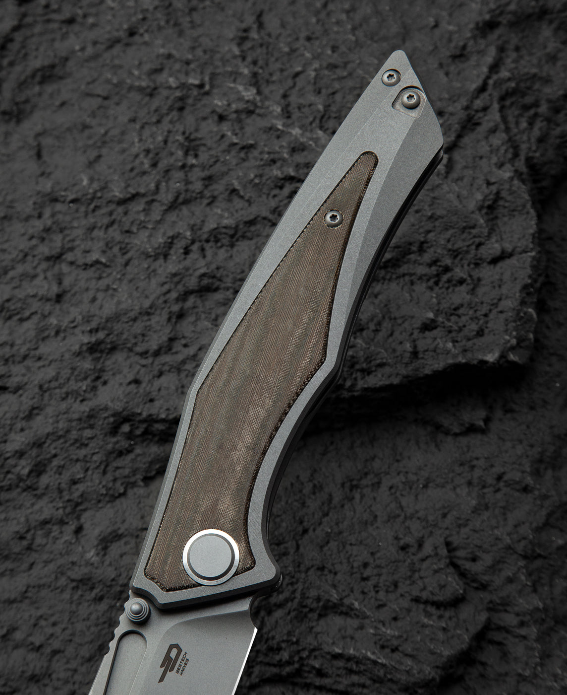 Bestech Togatta BT2102D M390 Blade Titanium+Micarta Inlay Handle Frame Lock Folding Knife