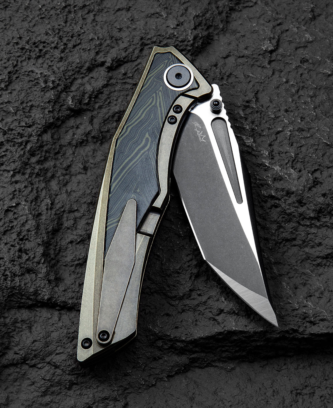 Bestech Togatta BT2102E M390 Blade Titanium+G10 Inlay Handle Frame Lock Folding Knife