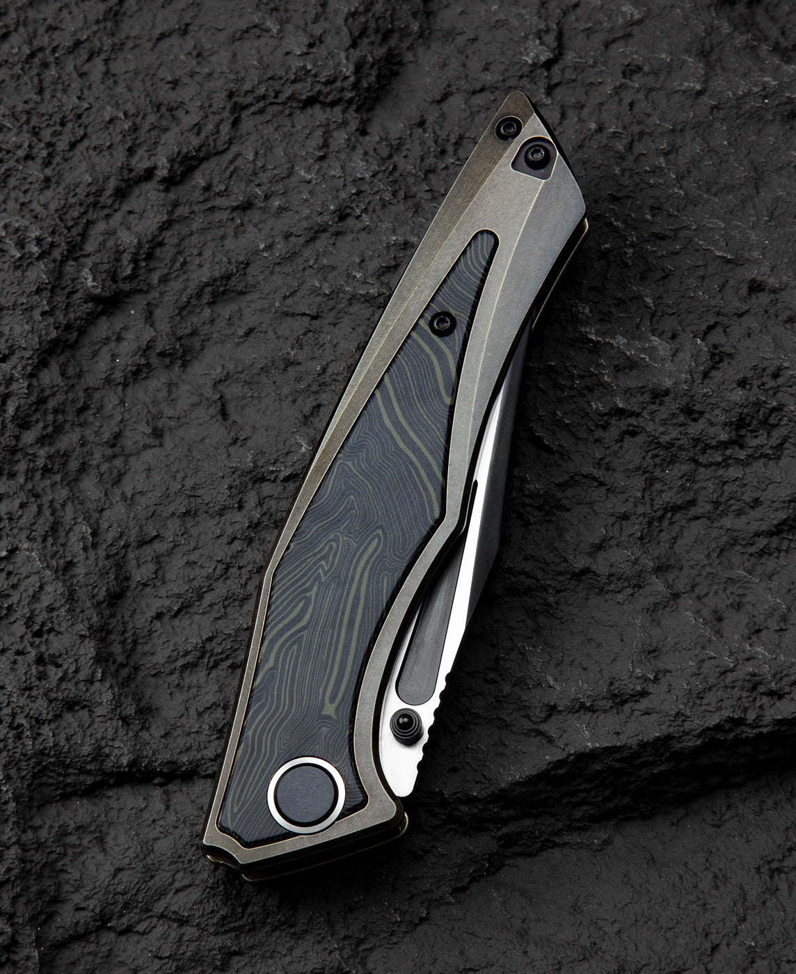 Bestech Togatta BT2102E M390 Blade Titanium+G10 Inlay Handle Frame Lock Folding Knife