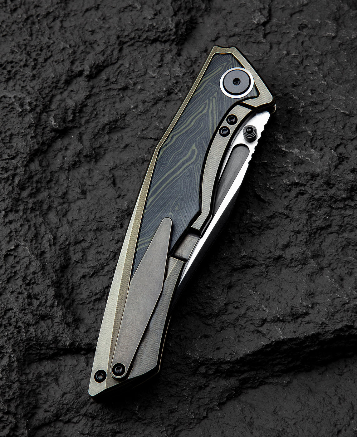 Bestech Togatta BT2102E M390 Blade Titanium+G10 Inlay Handle Frame Lock Folding Knife