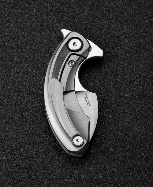 Bestech Strelit BT2103E M390 Blade Titanium+Black Red Marble Carbon Fiber Inlay Handle Frame Lock Folding Knife