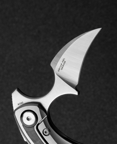 Bestech Strelit BT2103E M390 Blade Titanium+Black Red Marble Carbon Fiber Inlay Handle Frame Lock Folding Knife