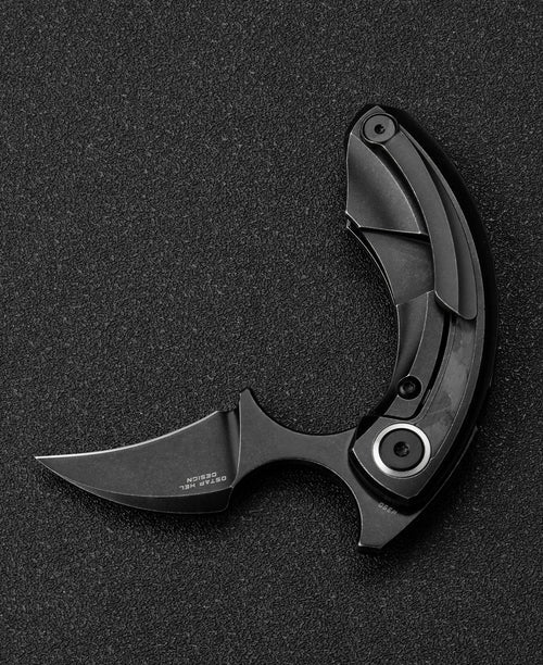 Bestech Strelit BT2103F M390 Blade Titanium+Black Red Marble Carbon Fiber Inlay Handle Frame Lock Folding Knife