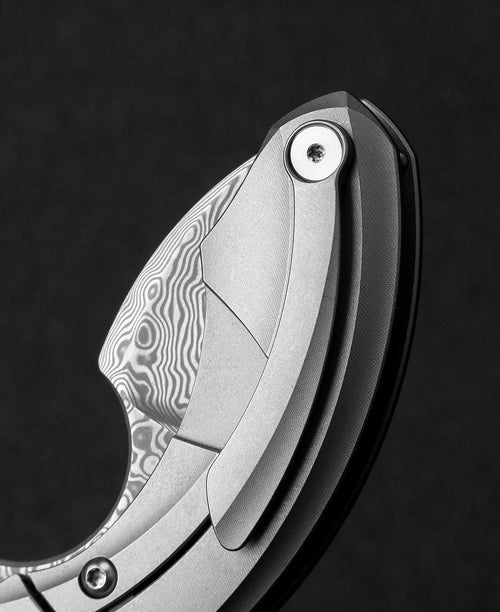 Bestech Strelit BT2103G Damascus Blade Titanium Handle Frame Lock Folding Knife