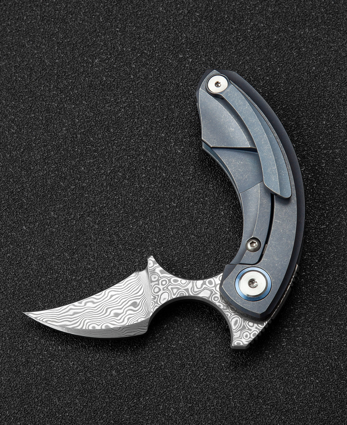 Bestech Strelit BT2103I Damascus Blade Titanium Handle Frame Lock Folding Knife