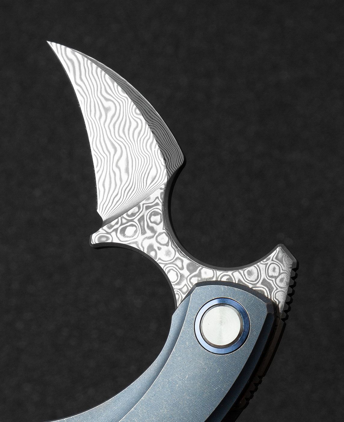 Bestech Strelit BT2103I Damascus Blade Titanium Handle Frame Lock Folding Knife