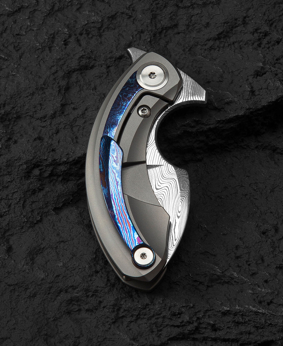 Bestech Strelit BT2103K Damasteel Blade Titanium+Timascus Handle Frame Lock Folding Knife