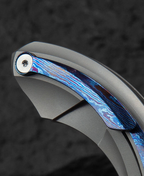 Bestech Strelit BT2103K Damasteel Blade Titanium+Timascus Handle Frame Lock Folding Knife