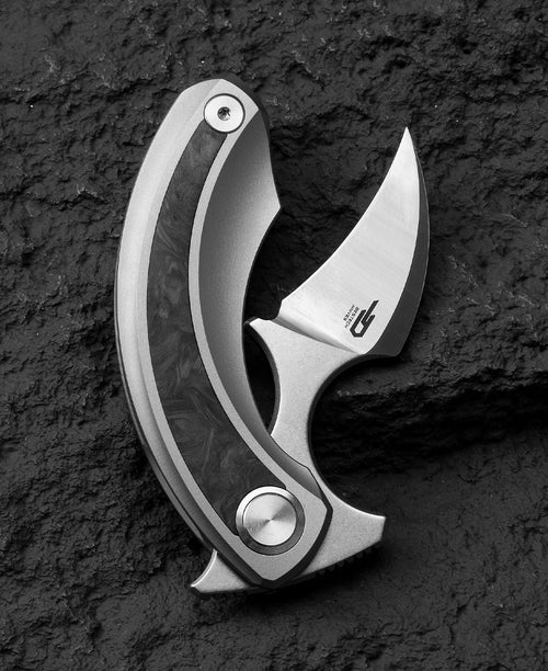 Bestech Strelit BT2103M M390 Blade Titanium+Carbon Fiber Inlay Handle Frame Lock Folding Knife