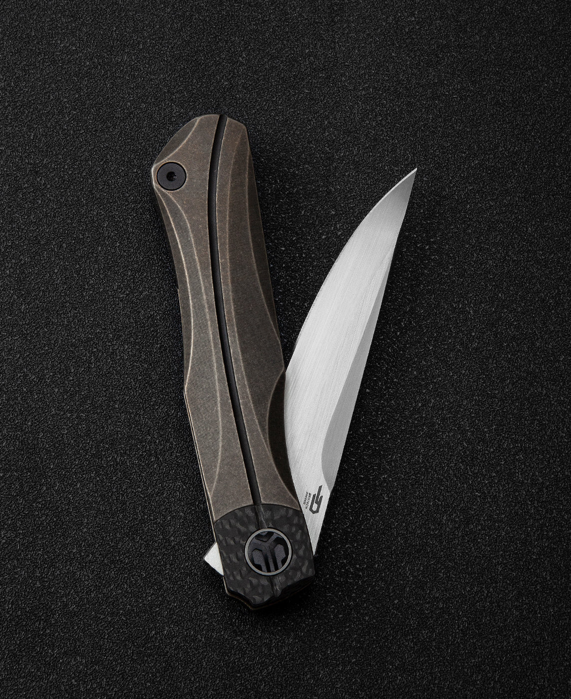 Bestech Thyra BT2106B M390 Blade Titanium+Carbon Fiber Inlay Handle Frame Lock Folding Knife