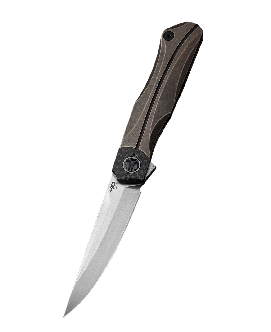 Bestech Thyra BT2106B M390 Blade Titanium+Carbon Fiber Inlay Handle Frame Lock Folding Knife
