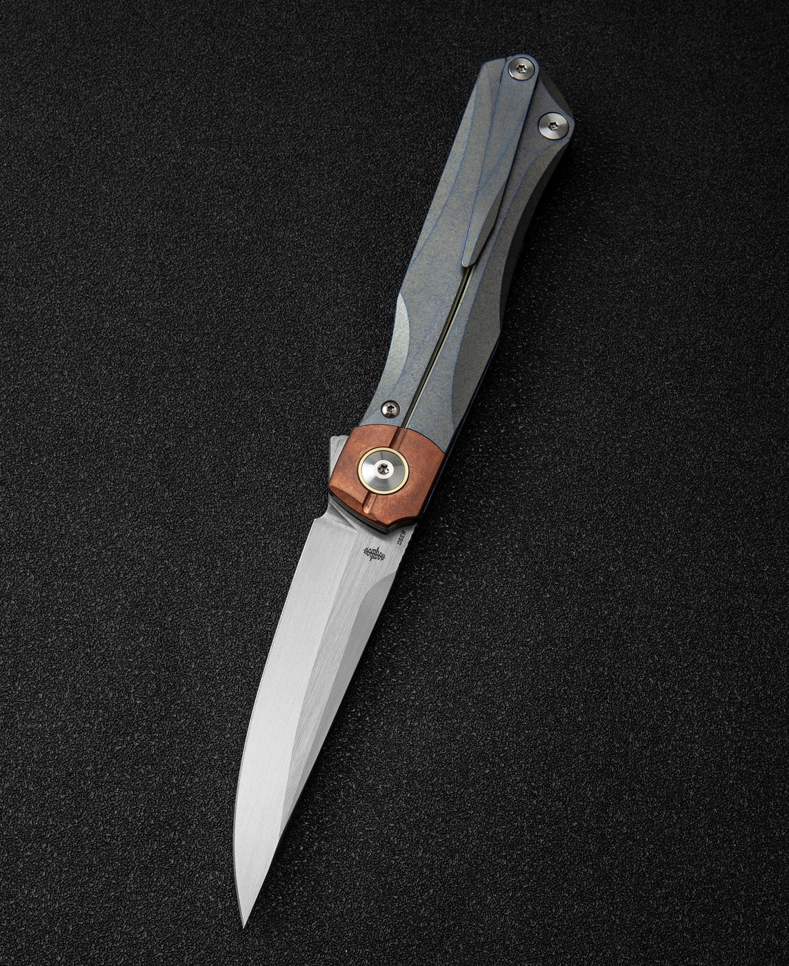Bestech Thyra BT2106D M390 Blade Titanium+Red Copper Inlay Handle Frame Lock Folding Knife