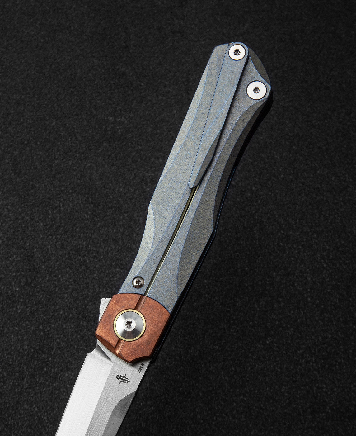Bestech Thyra BT2106D M390 Blade Titanium+Red Copper Inlay Handle Frame Lock Folding Knife