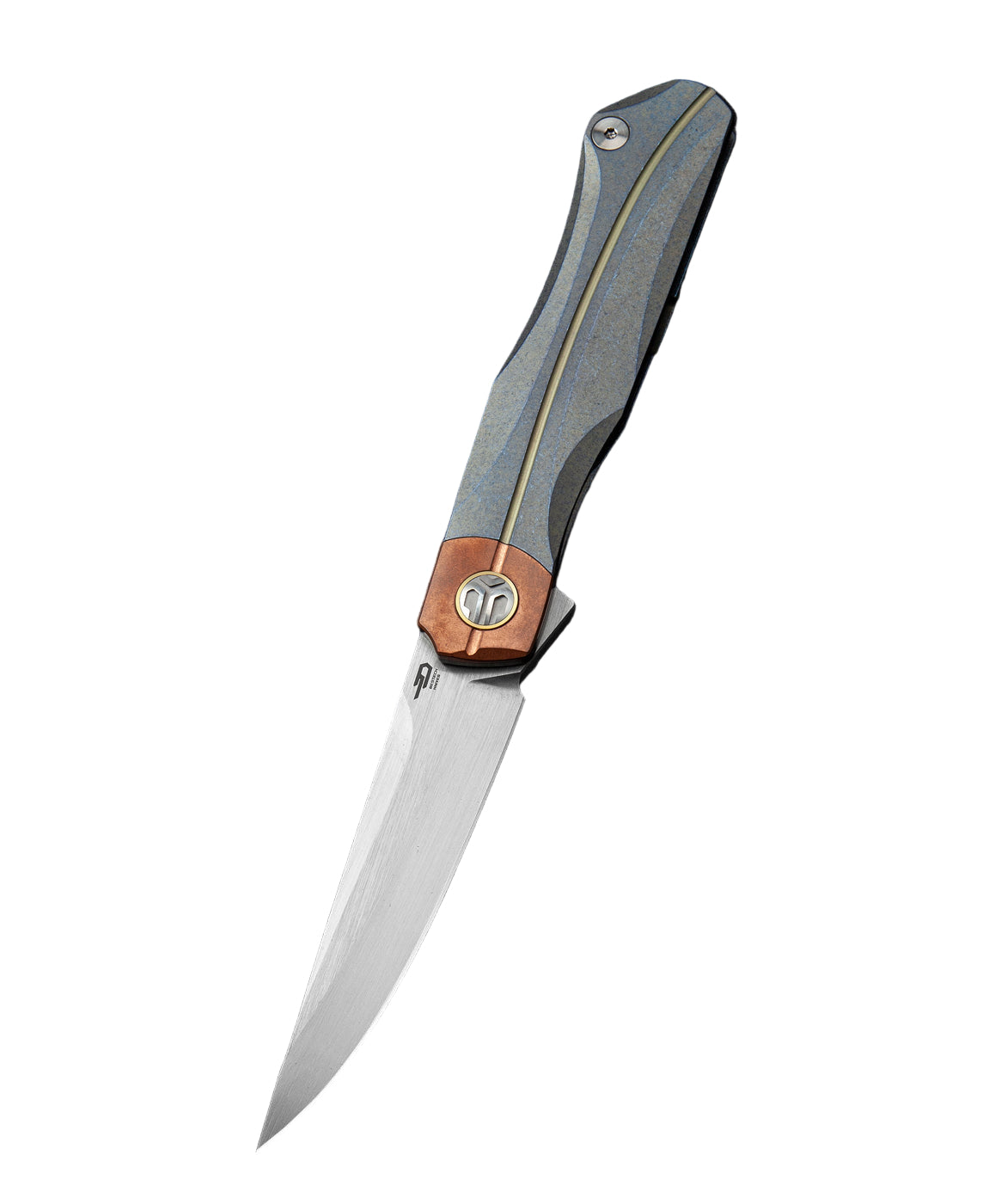 Bestech Thyra BT2106D M390 Blade Titanium+Red Copper Inlay Handle Frame Lock Folding Knife