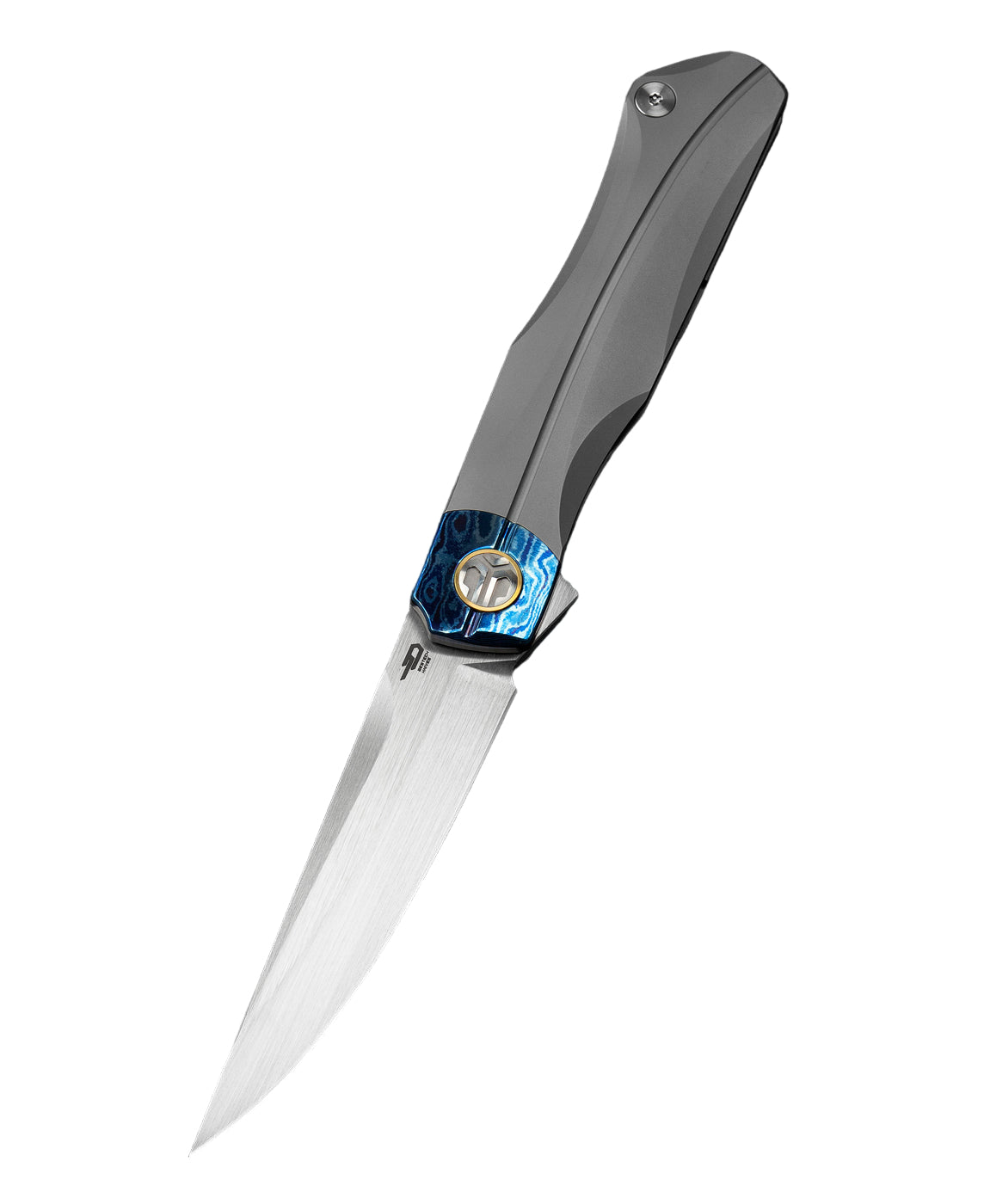 Bestech Thyra BT2106F M390 Blade Titanium+Timascus Inlay Handle Frame Lock Folding Knife