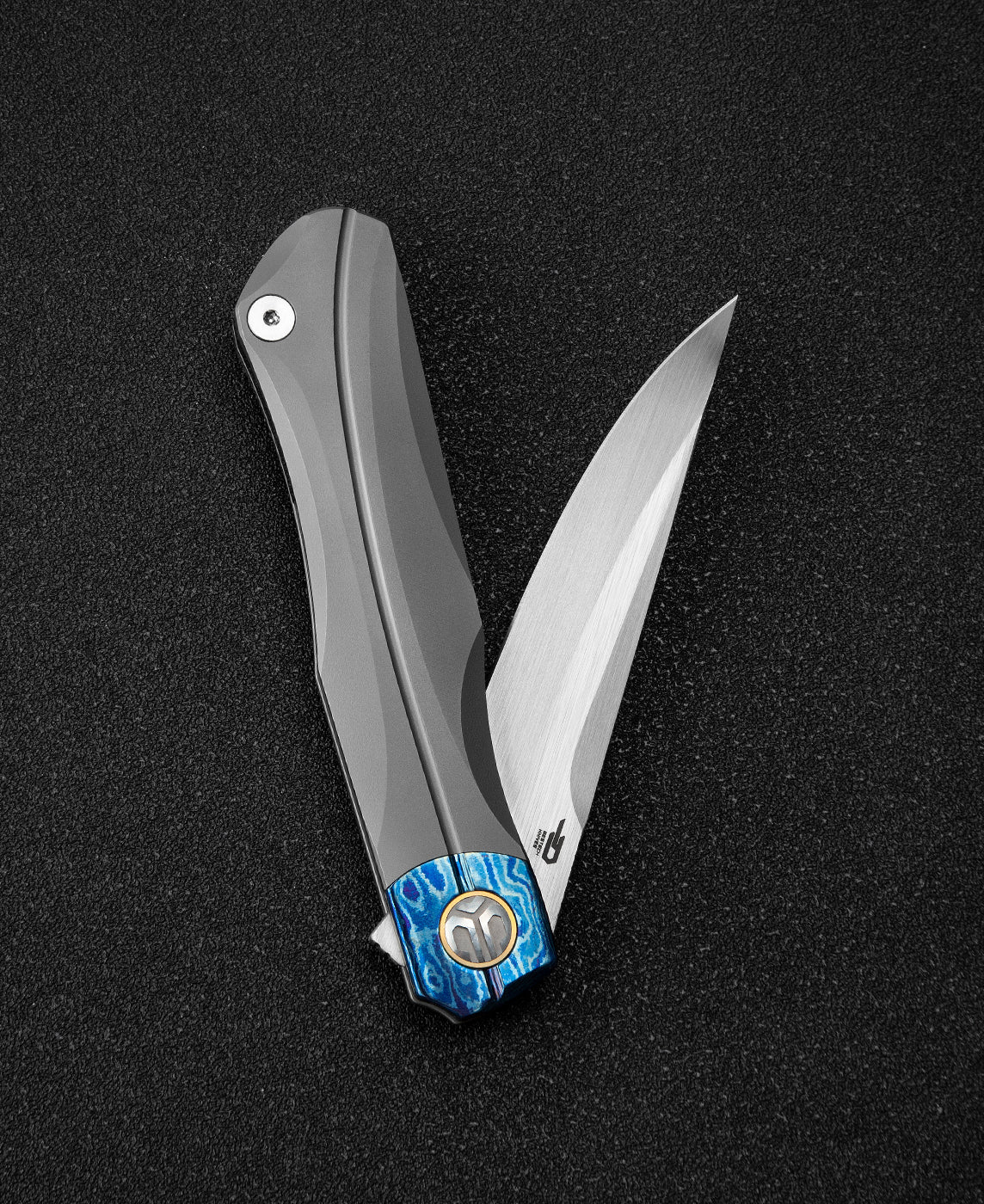 Bestech Thyra BT2106F M390 Blade Titanium+Timascus Inlay Handle Frame Lock Folding Knife