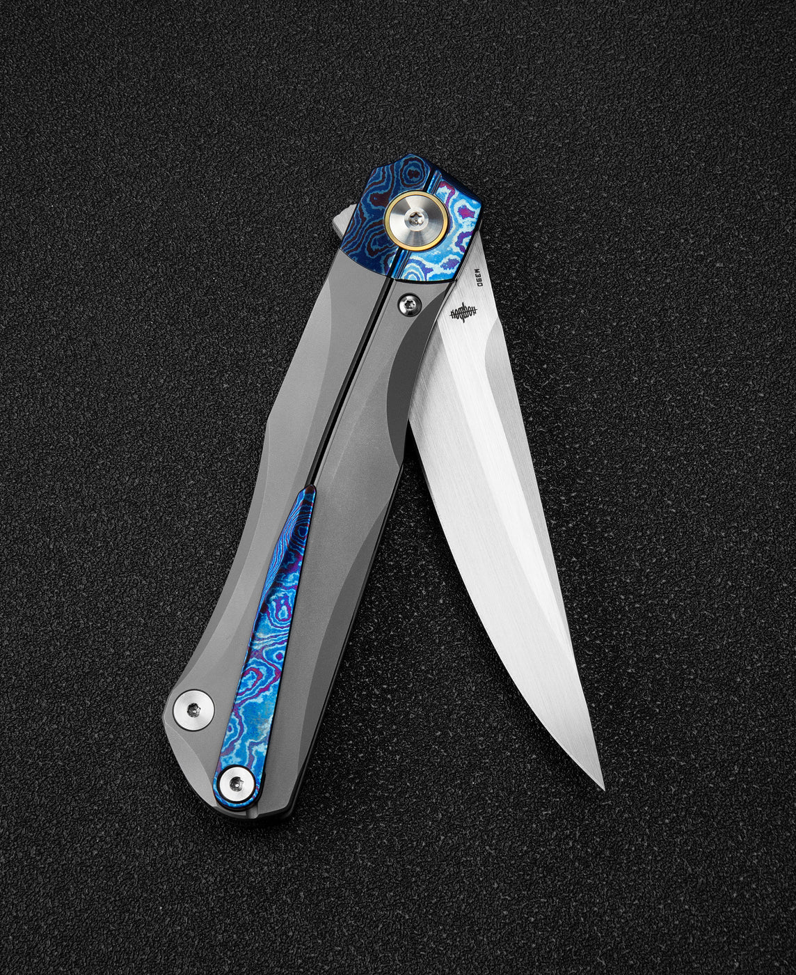 Bestech Thyra BT2106F M390 Blade Titanium+Timascus Inlay Handle Frame Lock Folding Knife
