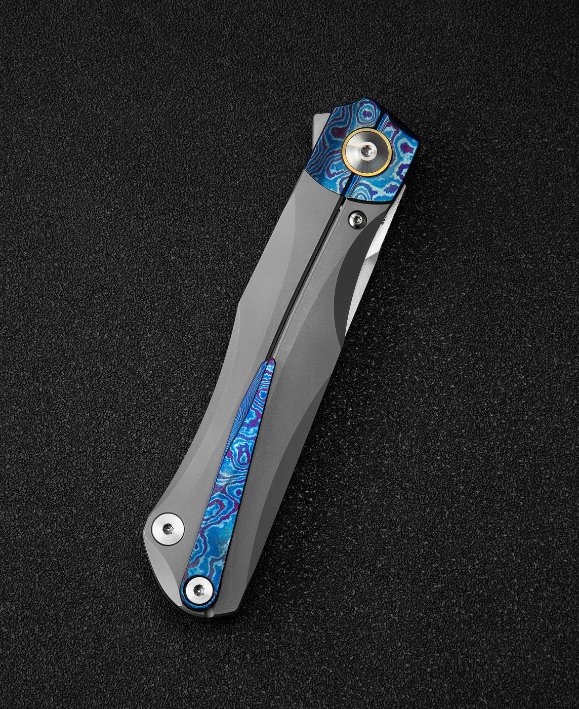 Bestech Thyra BT2106F M390 Blade Titanium+Timascus Inlay Handle Frame Lock Folding Knife