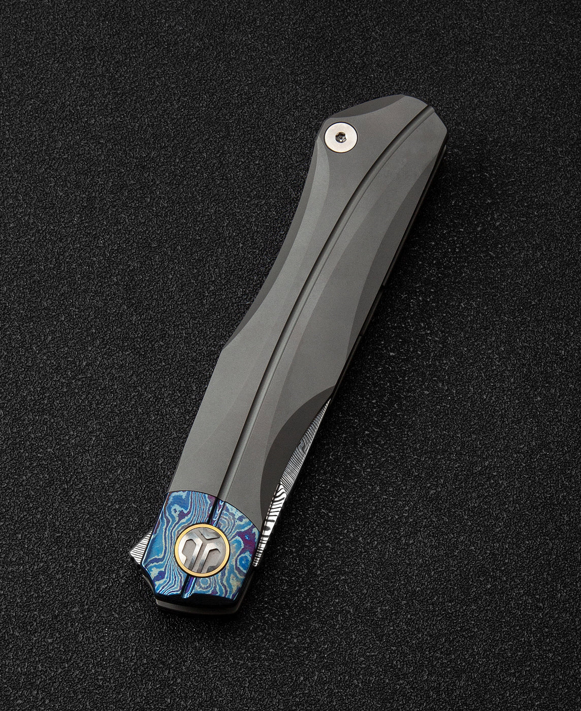 Bestech Thyra BT2106G Damascus Blade Titanium+Timascus Inlay Handle Frame Lock Folding Knife