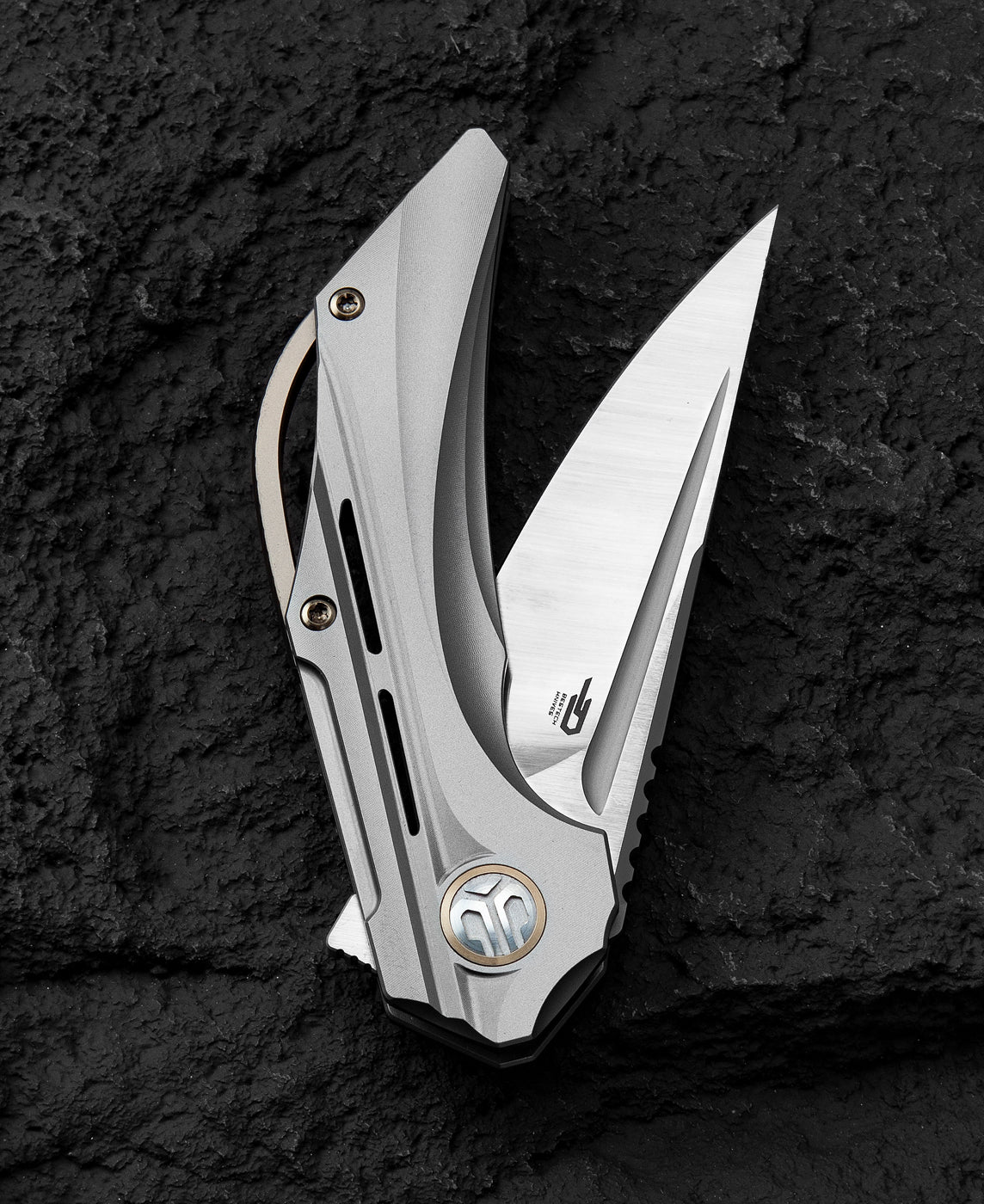Bestech Vigil T2201A M390 Blade Titanium Handle Frame Lock Folding Knife