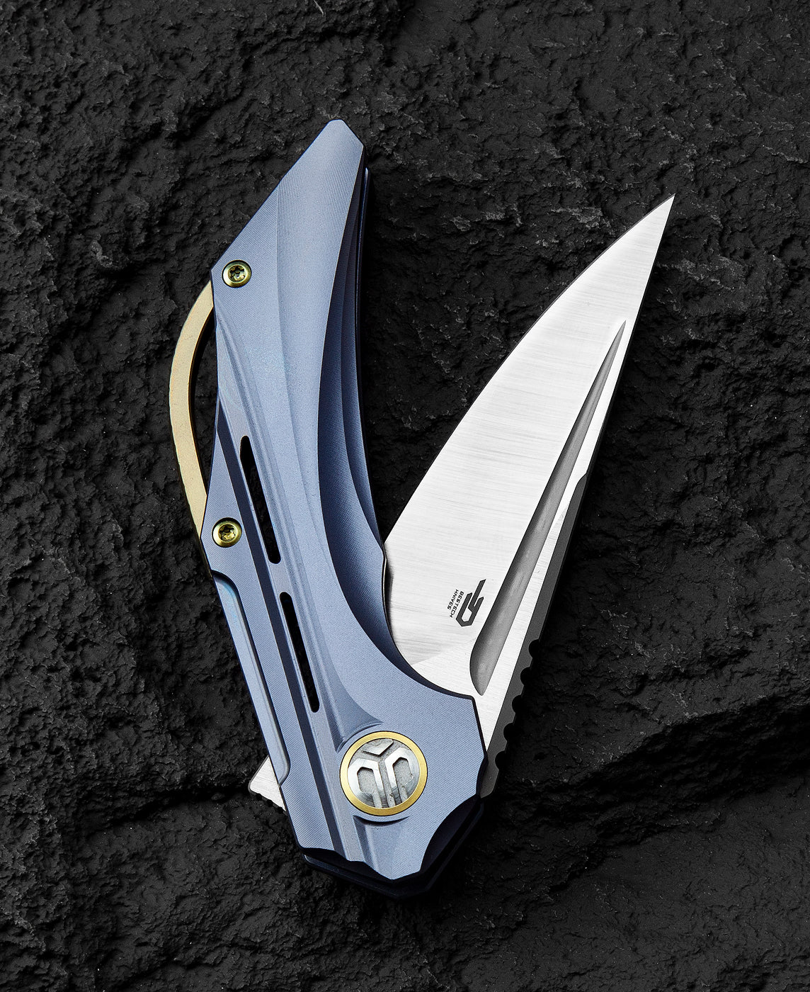 Bestech Vigil BT2201B M390 Blade Titanium Handle Frame Lock Folding Knife
