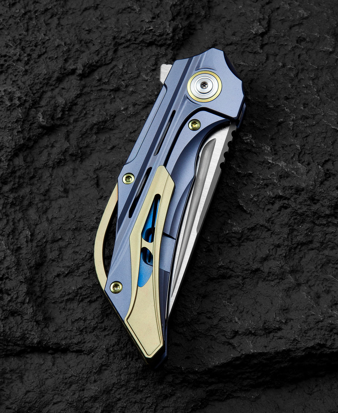 Bestech Vigil BT2201B M390 Blade Titanium Handle Frame Lock Folding Knife