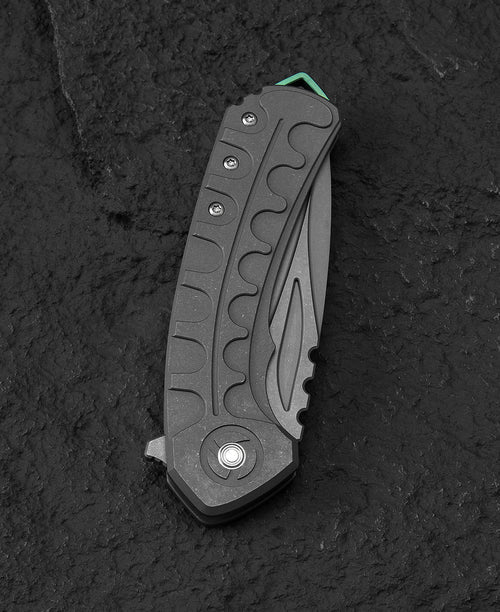 Bestech Buwaya BT2203B M390 Blade Titanium Handle Frame Lock Folding Knife