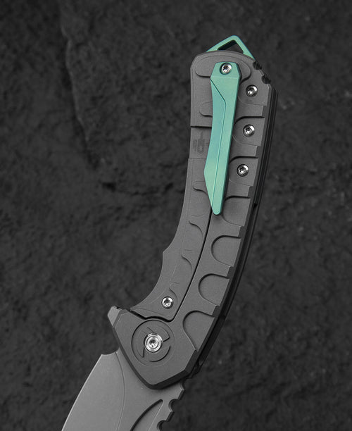 Bestech Buwaya BT2203B M390 Blade Titanium Handle Frame Lock Folding Knife
