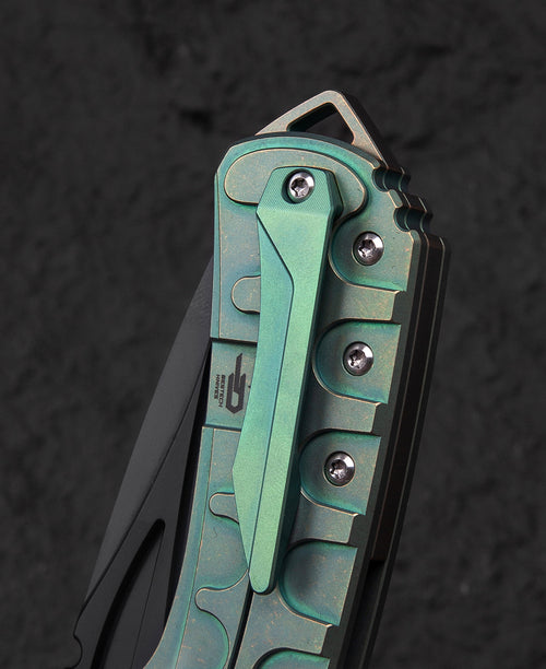 Bestech Buwaya BT2203D M390 Blade Titanium Handle Frame Lock Folding Knife