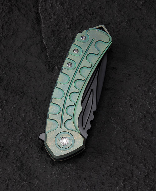 Bestech Buwaya BT2203D M390 Blade Titanium Handle Frame Lock Folding Knife