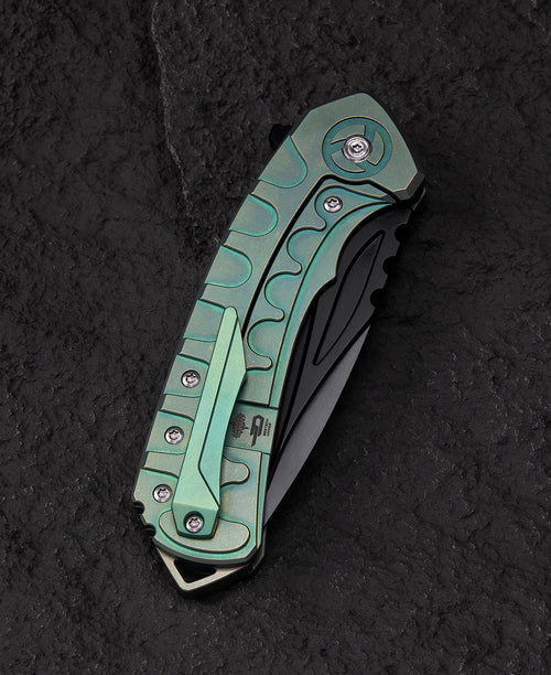 Bestech Buwaya BT2203D M390 Blade Titanium Handle Frame Lock Folding Knife