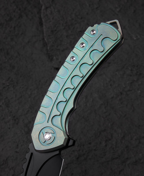 Bestech Buwaya BT2203D M390 Blade Titanium Handle Frame Lock Folding Knife
