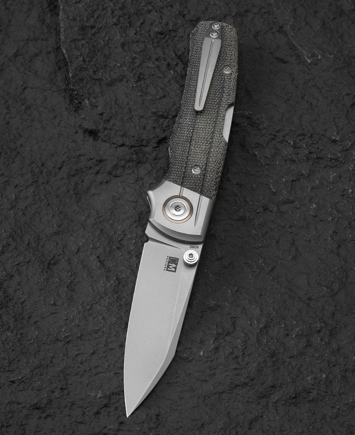 Bestech Tonic BT2204A M390 Blade Titanium+Micarta Inlay Handle Back Lock Folding Knife