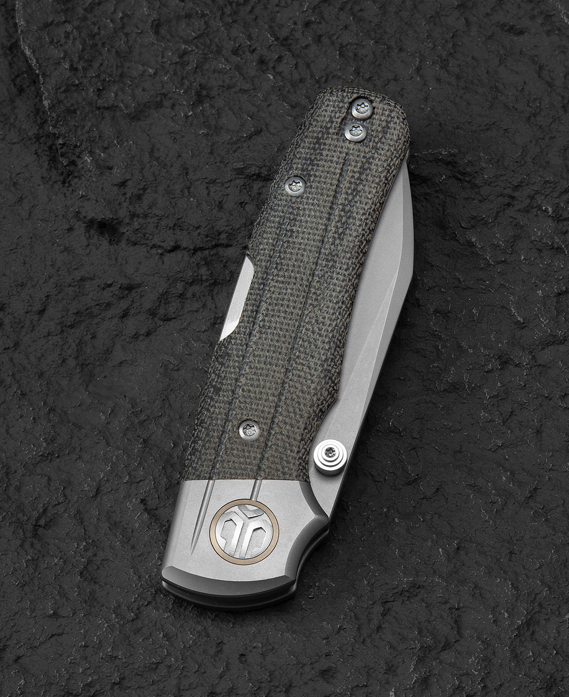 Bestech Tonic BT2204A M390 Blade Titanium+Micarta Inlay Handle Back Lock Folding Knife