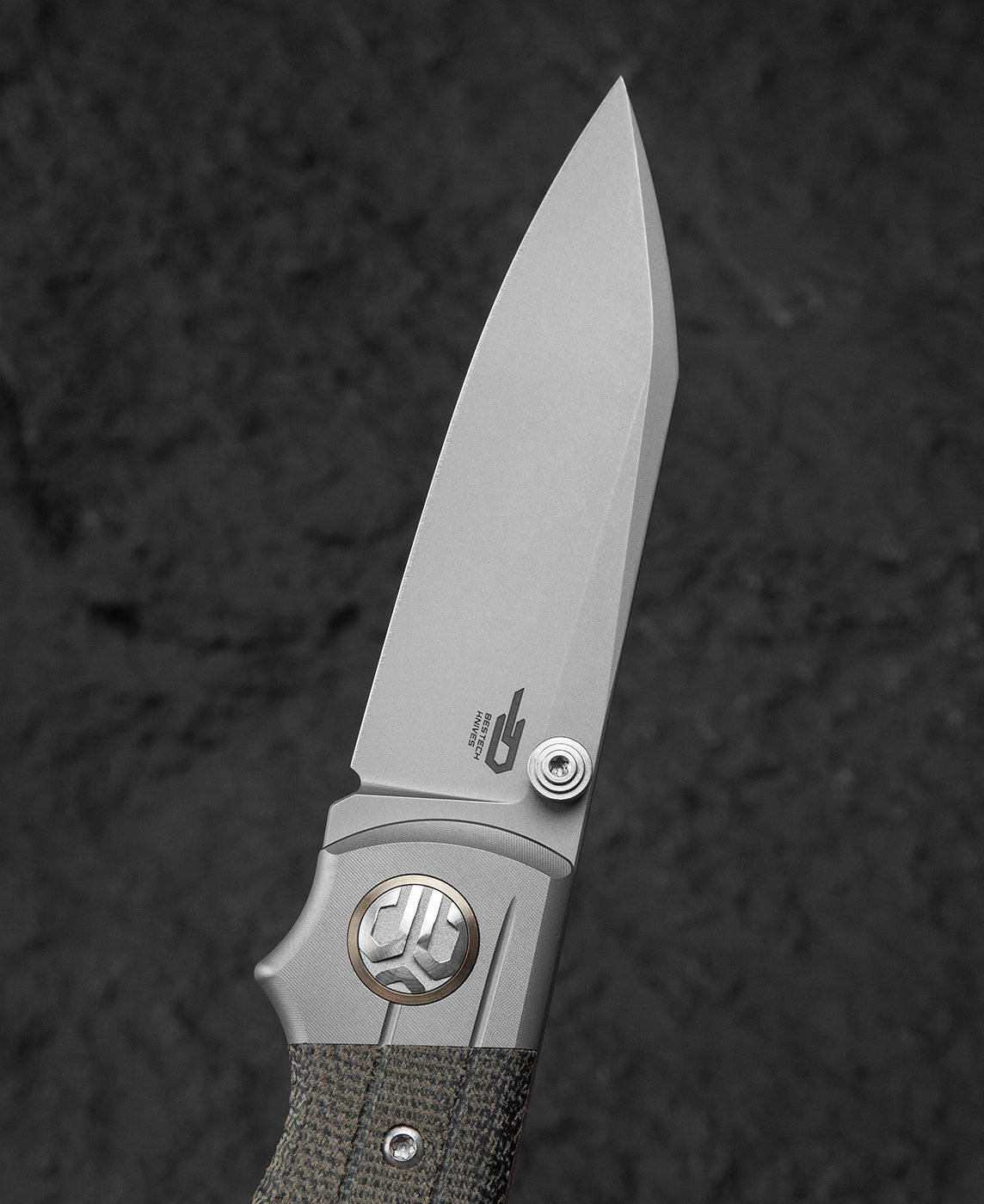 Bestech Tonic BT2204A M390 Blade Titanium+Micarta Inlay Handle Back Lock Folding Knife