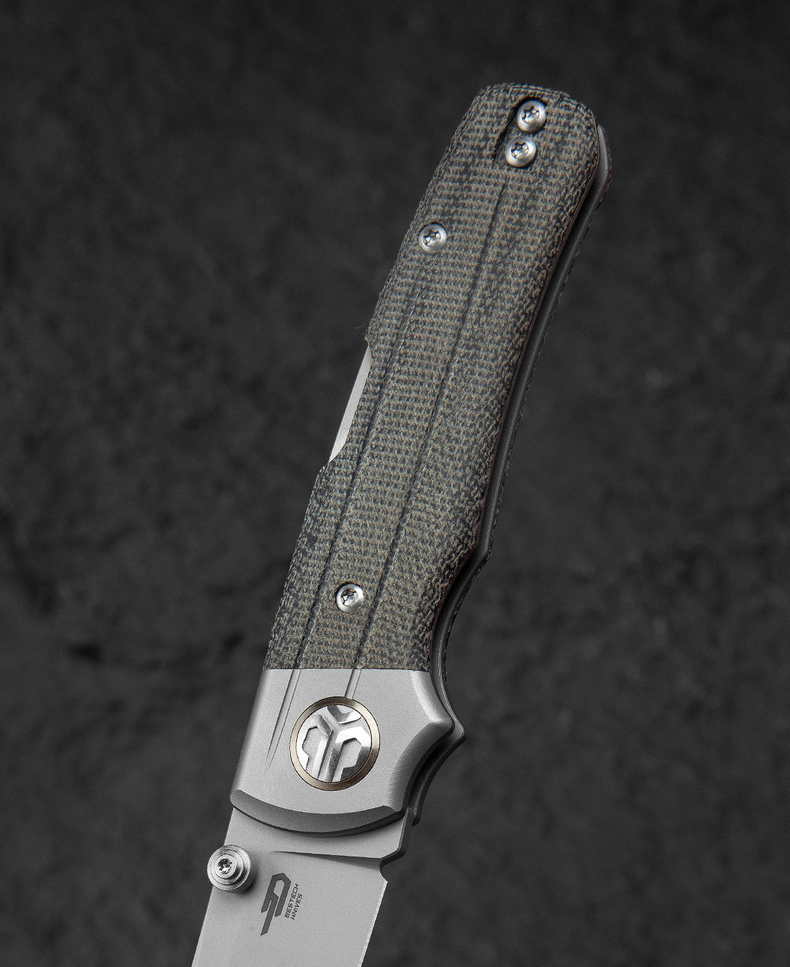 Bestech Tonic BT2204A M390 Blade Titanium+Micarta Inlay Handle Back Lock Folding Knife