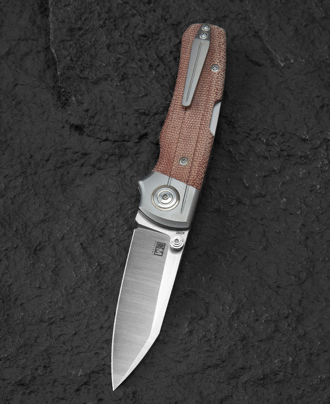 Bestech Tonic BT2204B M390 Blade Titanium+Micarta Inlay Handle Back Lock Folding Knife