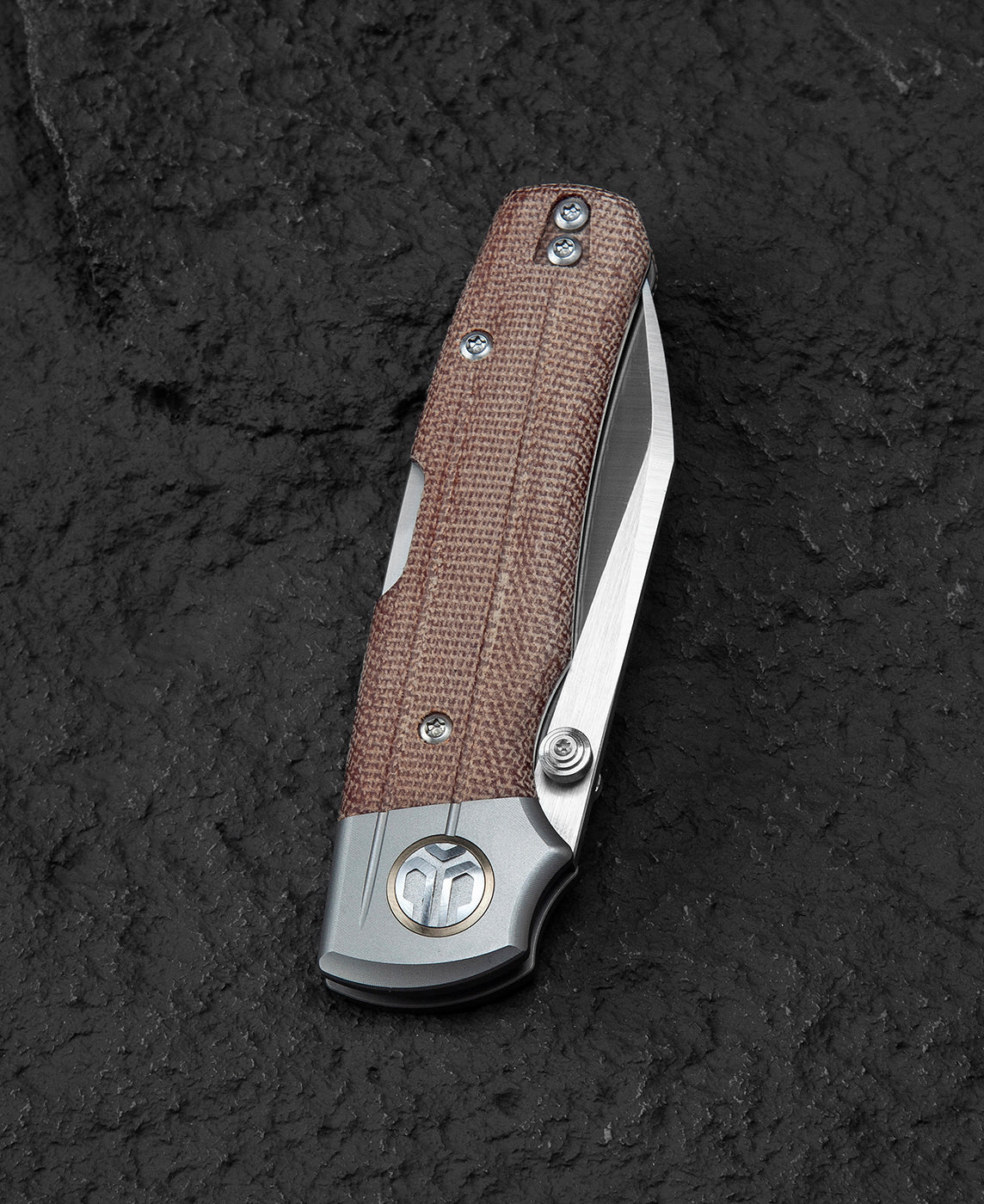 Bestech Tonic BT2204B M390 Blade Titanium+Micarta Inlay Handle Back Lock Folding Knife