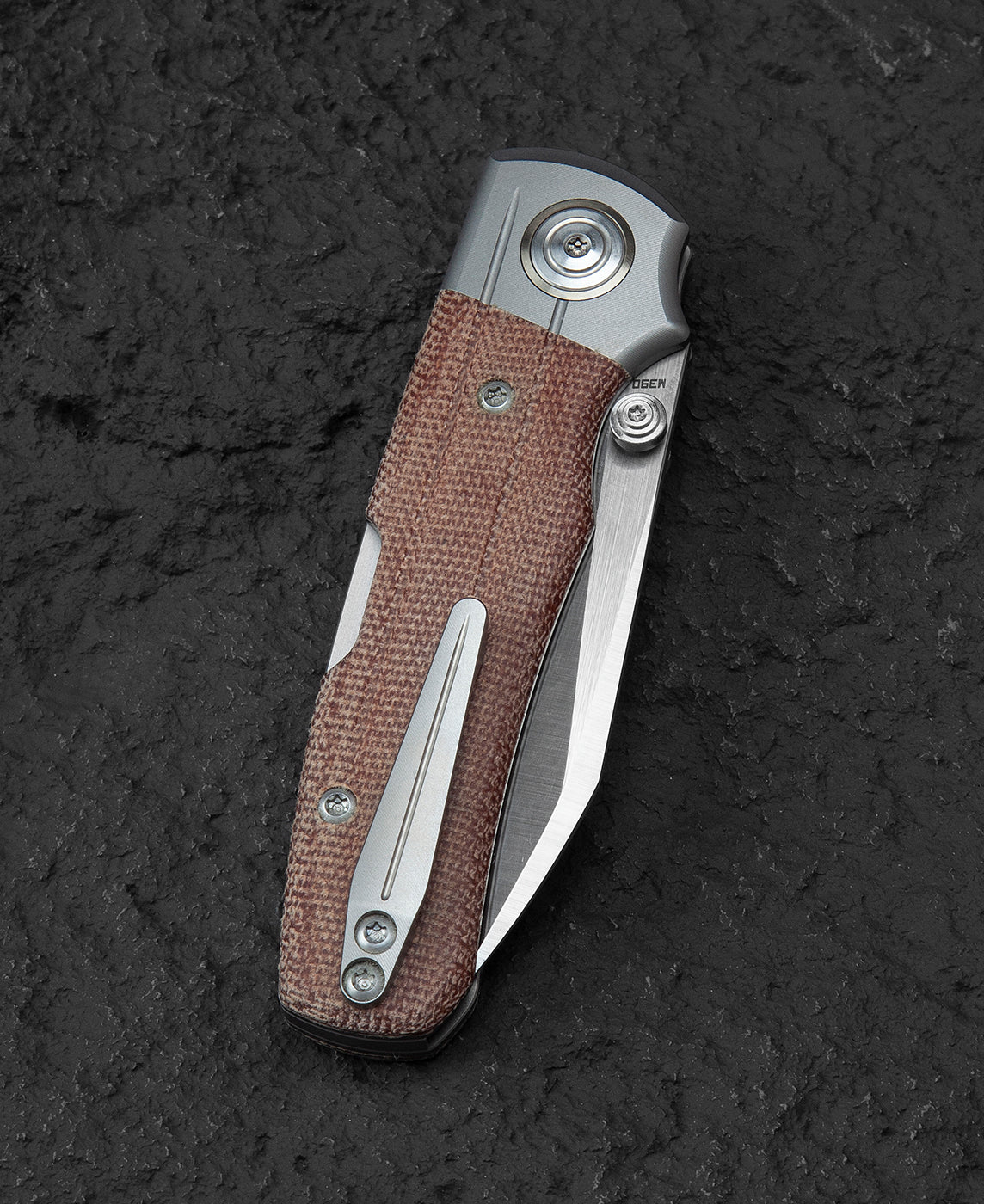 Bestech Tonic BT2204B M390 Blade Titanium+Micarta Inlay Handle Back Lock Folding Knife