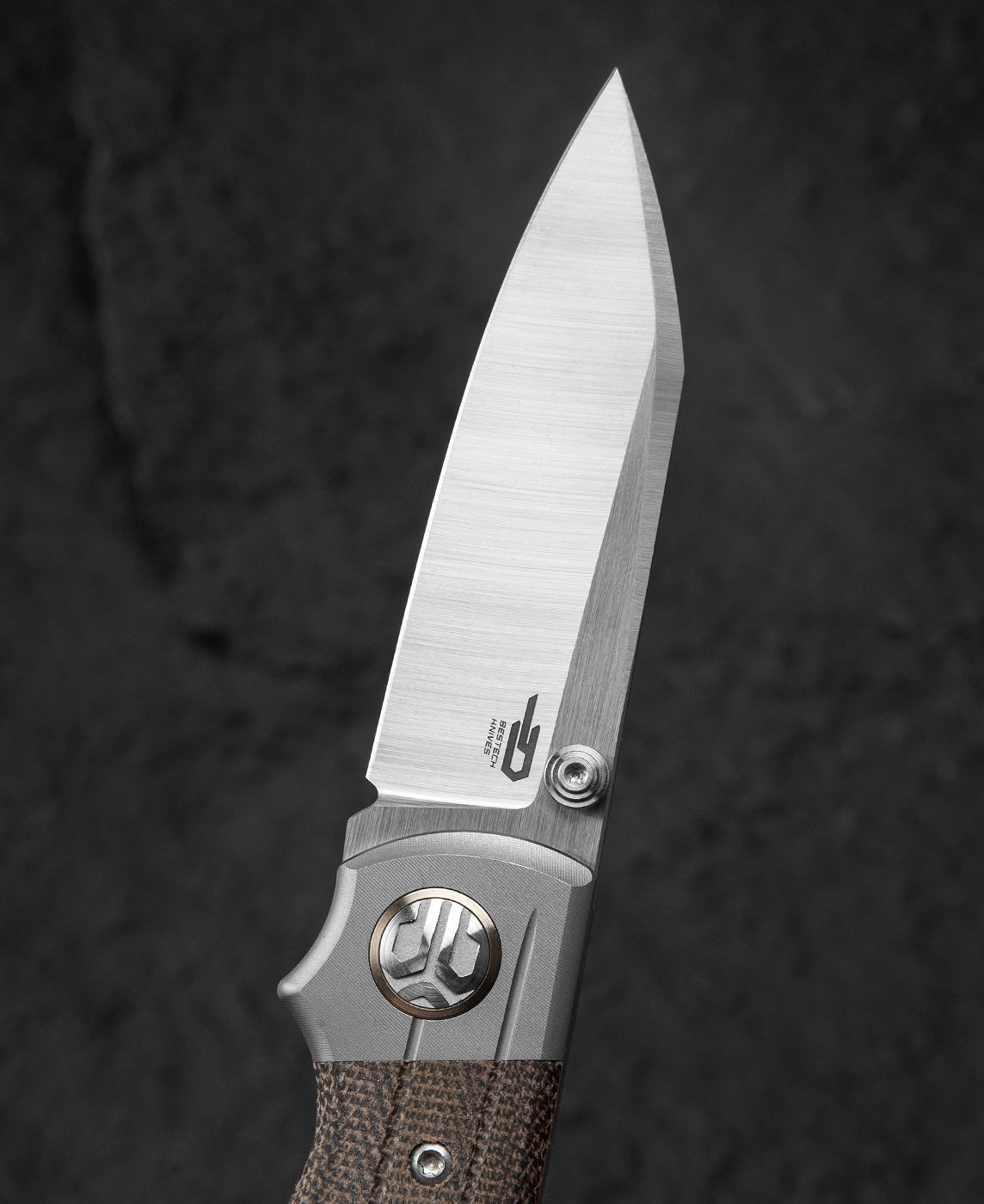 Bestech Tonic BT2204C M390 Blade Titanium+Micarta Inlay Handle Back Lock Folding Knife