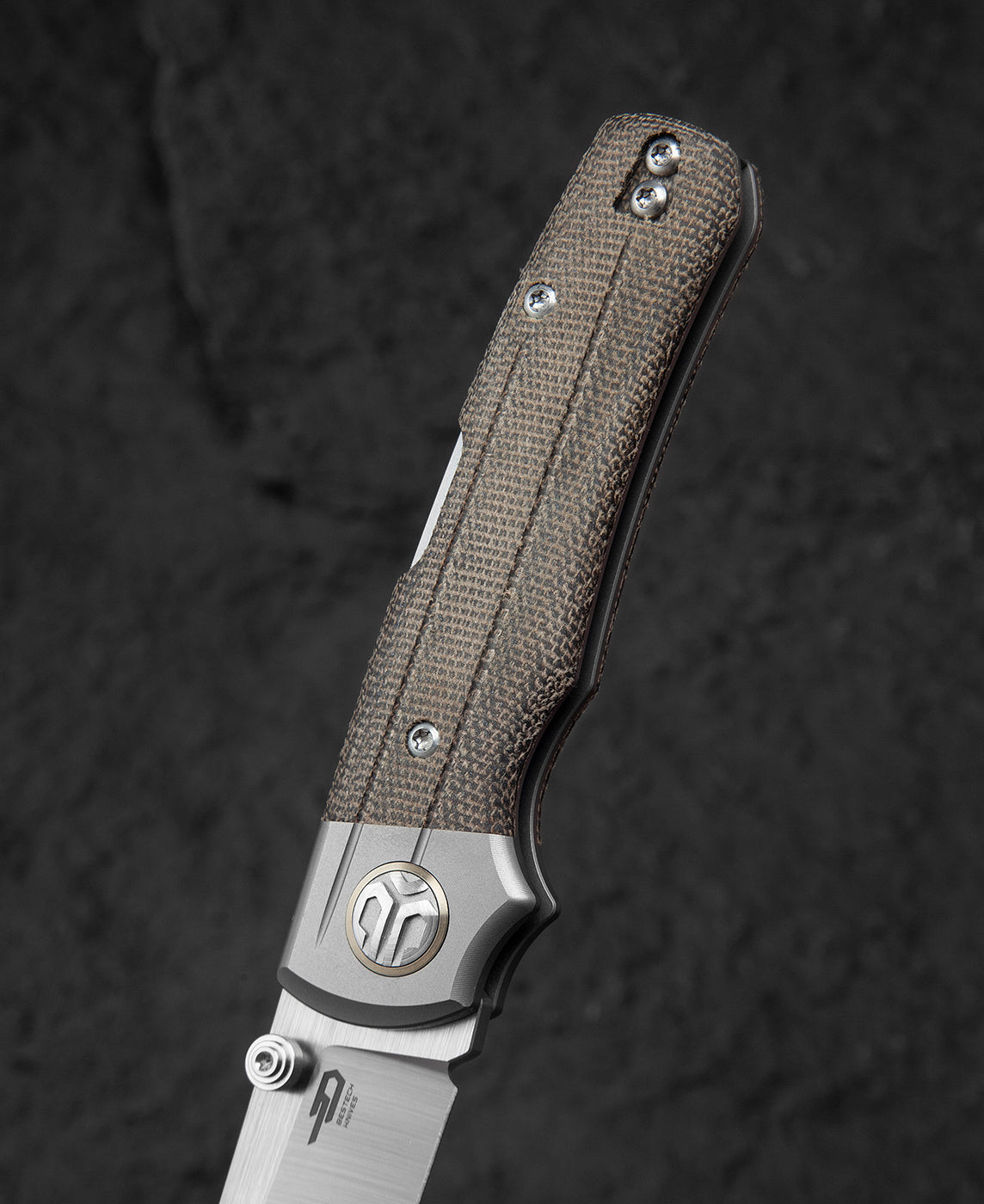 Bestech Tonic BT2204C M390 Blade Titanium+Micarta Inlay Handle Back Lock Folding Knife