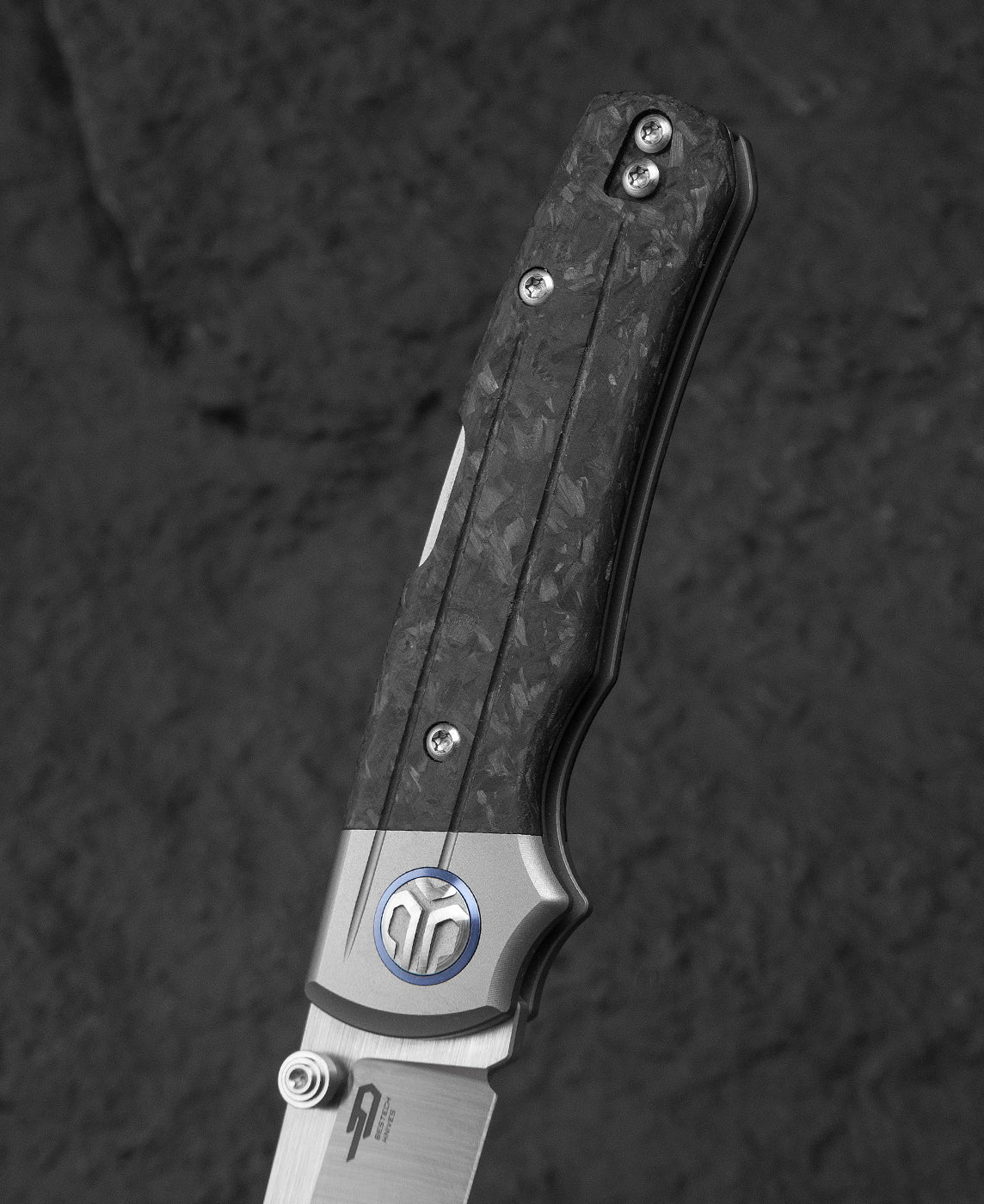 Bestech Tonic BT2204D M390 Blade Titanium+Carbon Fiber Inlay Handle Back Lock Folding Knife