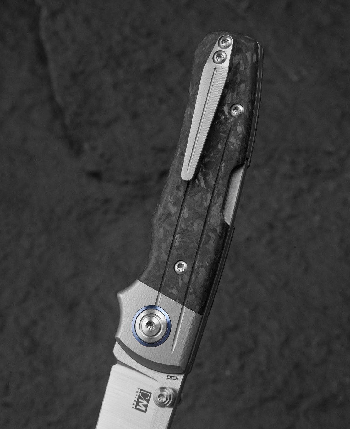 Bestech Tonic BT2204D M390 Blade Titanium+Carbon Fiber Inlay Handle Back Lock Folding Knife